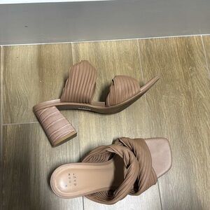 Target Women’s Braided Tan Block Heel Mules